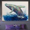 Buy Large Abstract Whale Paintings On Canvas Animal Impasto Oil Painting Wall Art Handmade Painting Textured Fine Art | GREAT WHALE online shopping cheap
