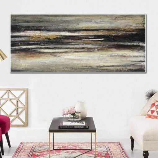 Buy Large Acrylic Abstract Brown Oil Paintings On Canvas Original Modern Art Abstract Fine Art | AUTUMN FOG online shopping cheap