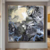 Buy Large Acrylic Abstract Gray Portrait Paintings On Canvas Modern Wall Art | ATLAS AND THE MOON online shopping cheap
