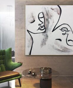 Large Acrylic Abstract Painting Black And White Canvas Wall Art Human Abstract Painting Canvas Painting Acrylic | TRANQUILITY Large Acrylic Abstract Painting Black And White Canvas Wall Art Human Abstract Painting Canvas Painting Acrylic | TRANQUILITY