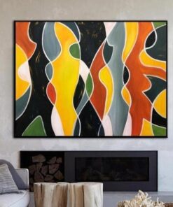Large Art Human Acrylic Painting Canvas Original Colorful Artwork Modern Figurative  Wall Art For Office Decor | SOUL REFLECTION