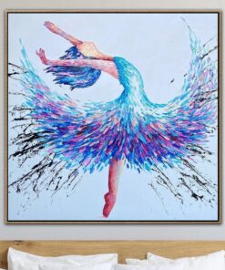 Large Ballerina Painting Dancing Girl Oil Painting Abstract Modern Art Ballerina Abstract Artwork Canvas Oil Artwork | BALLERINA AIDANA
