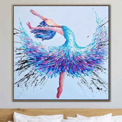 Buy Large Ballerina Painting Dancing Girl Oil Painting Abstract Modern Art Ballerina Abstract Artwork Canvas Oil Artwork | BALLERINA AIDANA online shopping cheap
