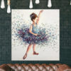 Large Ballerina Painting Little Girl Oil Painting Abstract Modern Art | DEBUT Large Ballerina Painting Little Girl Oil Painting Abstract Modern Art | DEBUT