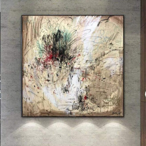 Buy Large Beige Painting On Canvas Modern Fine Art Abstract Art Wall Decor | THISTLE online shopping cheap