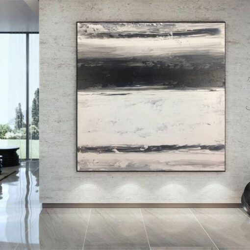 Buy Large Black And White Painting On Canvas Abstract Wall Art Original Wall Decor | ROAD CANVAS online shopping cheap