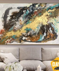 Large Brown Abstract Painting Large Wall Art Original Beige Art On Canvas Oil Painting Contemporary Art Over The Fireplace Decor | VARIETY OF FLAVORS 36"x54"