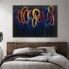 Buy Large Colorful Abstract Oil Painting Blue Acrylic Canvas Art Abstract Wall Art Canvas Living Room Wall Art Modern Colorful Wall Art Frame | COLORED WEAVING online shopping cheap