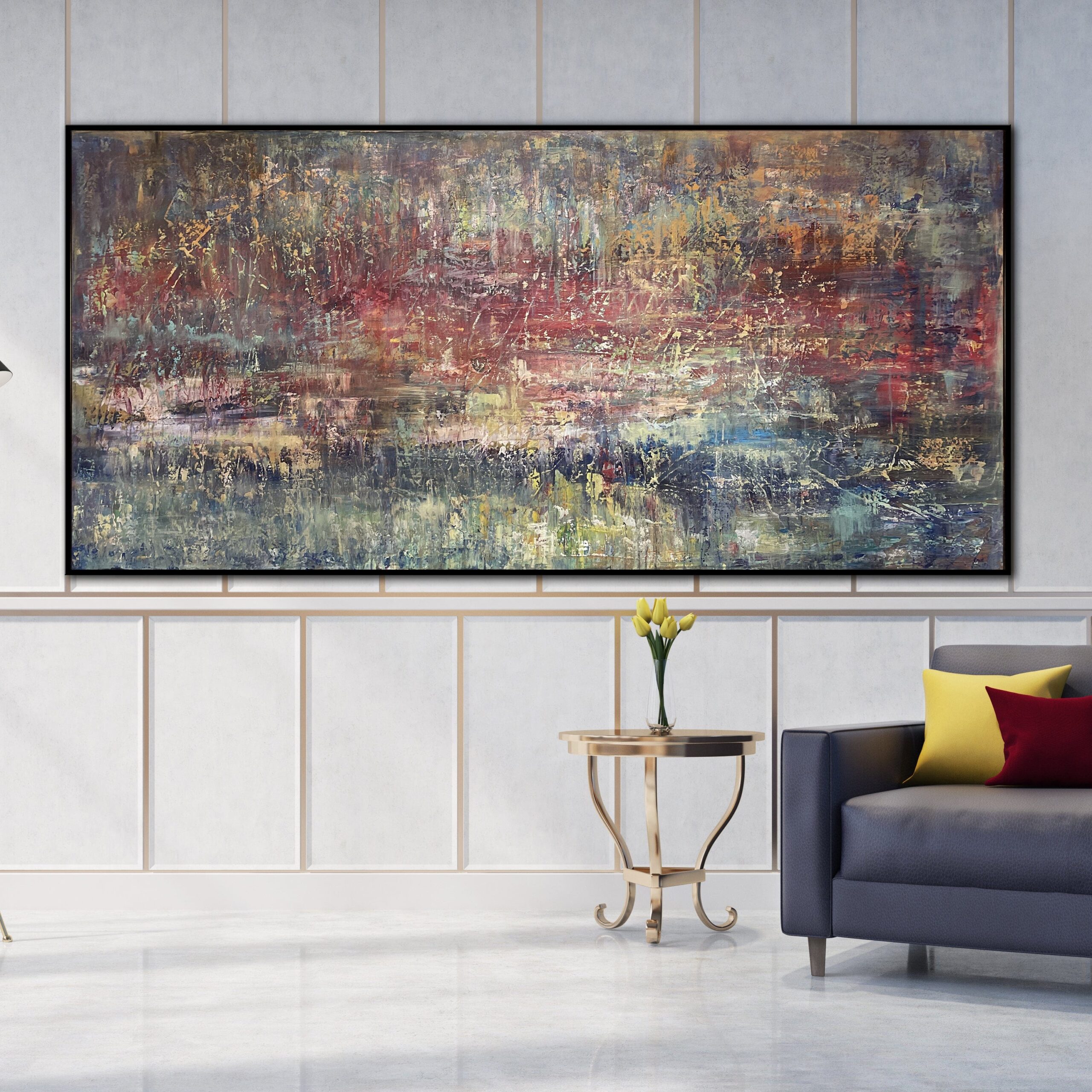Buy Large Colorful Painting on Canvas Abstract Contemporary Wall Art Original Artwork for Room | COMPREHENSION online shopping cheap