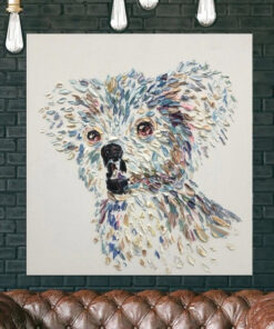 Large Contemporary Art Koala Bear Painting On Canvas Acrylic Abstract Wall Art | KOALA BEAR