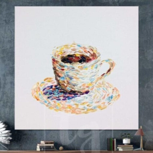 Buy Large Cup Of Coffee Painting Colorful Oil Painting Abstract Modern Art | NEEDED BREAK online shopping cheap