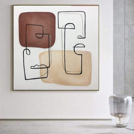 Buy Large Frame Wall Art People Abstract Paintings On Canvas Fine Art Painting Abstract Acrylic Wall Art | TWO SOULS online shopping cheap
