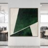Buy Large Green Abstract Painting Abstract Green Art on Canvas Original Modern Wall Art White and Green Art Geometric Wall Art | GREEN GEOMETRY online shopping cheap