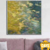 Buy Large Green Painting Yellow Green Wall Art Abstract Canvas Art Modern Painting on Canvas Abstract Green Yellow Art | COLOUR MIXING 40"x40" online shopping cheap