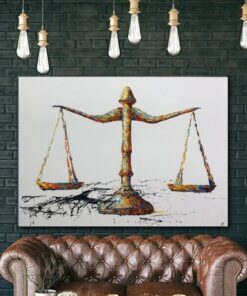 Large Libra Painting Libra Astrology Zodiac Sign For Lawyers Office Decor | EQUILIBRIUM