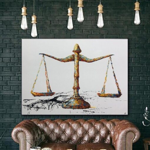 Buy Large Libra Painting Libra Astrology Zodiac Sign For Lawyers Office Decor | EQUILIBRIUM online shopping cheap