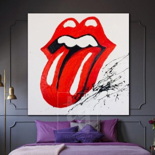 Buy Large Lips Painting Abstract Modern Art Original Lips Abstract Artwork | ROCK online shopping cheap