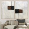 Large Minimalist Beige Diptych Paintings On Canvas Abstract Set Of 2 Paintings In Beige And Brown Colors Original Decor | CONTRACTIONARY RESEMBLANCE Large Minimalist Beige Diptych Paintings On Canvas Abstract Set Of 2 Paintings In Beige And Brown Colors Original Decor | CONTRACTIONARY RESEMBLANCE