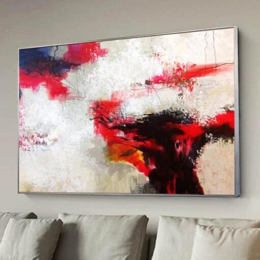 Buy Large Modern Art Colorful Abstract Painting Red Painting White Painting Black Painting | DEVOTION online shopping cheap