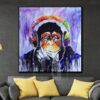 Buy Large Monkey Painting On Canvas Monkey In Headset Oil Painting | YOUR VIBE online shopping cheap