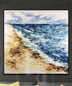 Large Ocean Abstract Painting Abstract Modern Art Beach Oil Painting | TWO FRONTS