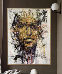 Large Oil Abstract Painting on Canvas Face Painting Acrylic Figurative Art On Canvas Handmade Artwork Modern Wall Living Room Decor | COURAGEOUS CALM