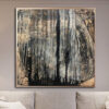 Buy Large Oil Black Painting Abstract Modern Art Canvas Original Dark Painting Texture Wall Art Large Abstract Artwork Gold Leaf | LOFTY online shopping cheap