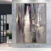 Buy Large Oil Painting Modern Silver Artwork Gold Leaf Original Silver Painting Gray Painting Contemporary Wall Art Fine Art | RADIANCE OF ETERNITY online shopping cheap