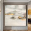 Buy Large Oil Painting Original Beige Paintings On Canvas Abstract Gold Art Contemporary Wall Art Modern Wall Decor | MISTY WAY online shopping cheap
