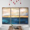 Buy Large Oil Painting Original Canvas Blue Abstract Painting Gray Painting Sunset Painting | SUMMER SUNSET online shopping cheap