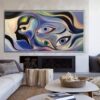Buy Large Oil Painting Original Canvas Figurative Art Abstract Human Paintings On Canvas Colorful Wall Art for Hotel Decor | EYES OF TRUTH online shopping cheap