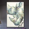 Buy Large Oil Painting Original Canvas Rhinoceros Painting Abstract Animal Painting Rhinoceros Canvas Art Abstract Painting Original Wall Art | RHINOCEROS online shopping cheap