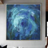 Buy Large Original Abstract Blue Paintings On Canvas Modern Fine Art Unique Wall Decor | DEEP OCEAN online shopping cheap
