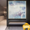 Buy Large Original Abstract Blue Paintings On Textured Oil Painting Hand Painted Art Minimalist Fine Art | WHITE 67 39.37"x39.37" online shopping cheap