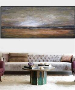 Large Original Abstract Brown Landscape Paintings On Canvas Contemporary Wall Art | IMMENSE LANDSCAPE