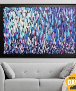 Large Original Abstract Colorful Acrylic Painting On Canvas Impasto Painting Modern Handmade Wall Art  | BLOOMING MEADOW 30"x40"