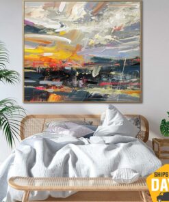 Large Original Abstract Colorful Paintings On Canvas Hand Painted Art Textured Painting Expressinist Art | DEPTH OF NATURE 66 35.43"x39.37"