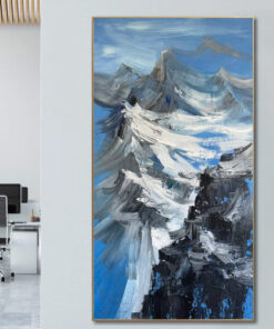 Large Original Abstract Mountains Paintings On Canvas Modern Textured Painting Hand painted Expressionist Artwork Calming Fine Art Wall Decor | BREATHTAKING VIEW
