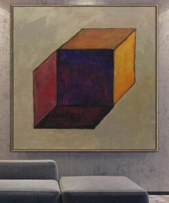 Large Original Abstract Oil Painting Abstract Decorative Painting Acrylic Painting On Canvas Wall Art Abstract Wall Decor | GEOMETRIC REFLECTION
