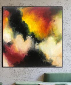 Large Original Abstract Oil Painting Colorful Acrylic Canvas Art Modern Painting For Living Room Contemporary Painting Office Art Decor | SUNSET