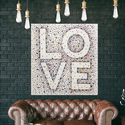 Buy Large Original Abstract Painting Love Wall Painting Art Work Original Oil Painting | LOVE online shopping cheap