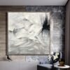 Buy Large Original Abstract White Paintings On Canvas Acrylic Wall Art Modern Original Wall Decor | WINTER BLIND online shopping cheap
