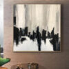 Buy Large Original Black And White Abstract Acrylic Paintings On Canvas Creative Wall Art | FLOWING GOLD online shopping cheap