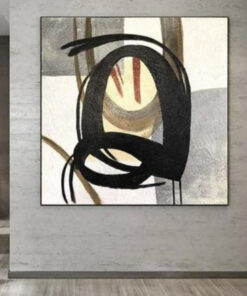 Large Original Black And White Paintings On Canvas Acrylic Fine Art Modern Hotel Decor | PASSAGE