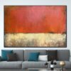 Buy Large Original Oil Paintings Abstract Red Wall Art Abstract Yellow Painting Contemporary Art Painting Canvas | EVENING SUNSET online shopping cheap
