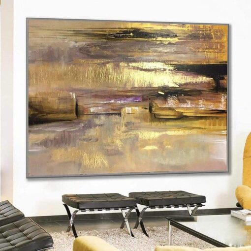Buy Large Original Paintings On Canvas Oil Modern Abstract Artwork Gold Leaf Contemporary Art | RADIANCE OF ETERNITY online shopping cheap