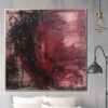 Buy Large Original Red Abstract Paintings On Canvas Unique Texture Art Modern Fine Art Handmade Artwork | RED SKY online shopping cheap
