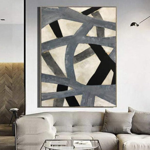 Buy Large Original Wall Art Abstract Paintings On Canvas Beige Grey Fine Art Contemporary | CONTEMPLATING online shopping cheap
