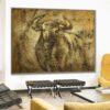 Large Painting On Canvas Original Abstract Bull Painting Gold Painting Modern Wall Art Framed Wall Art | GOLDEN OX Large Painting On Canvas Original Abstract Bull Painting Gold Painting Modern Wall Art Framed Wall Art | GOLDEN OX