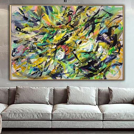 Buy Large Painting On Canvas Yellow Oil Painting Abstract Modern Art Original Abstract Painting On Canvas Abstract Wall Decor | SUMMER VIBE online shopping cheap